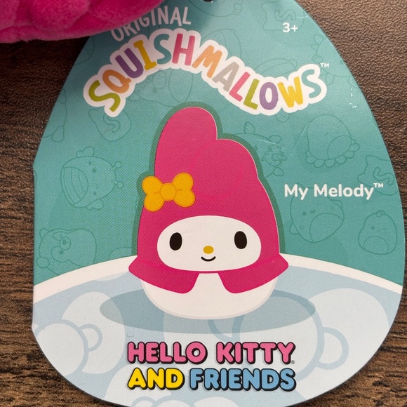 NWT SQUISHMALLOWS Sanrio Hello Kitty Plush MY MELODY Clip On Key Chain Bag NEW - Picture 4 of 10